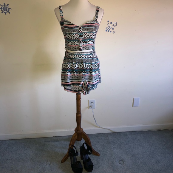 Aztec Print Two Piece Set - Picture 2 of 3